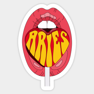 Aries Zodiace Sign Lolipop Sticker